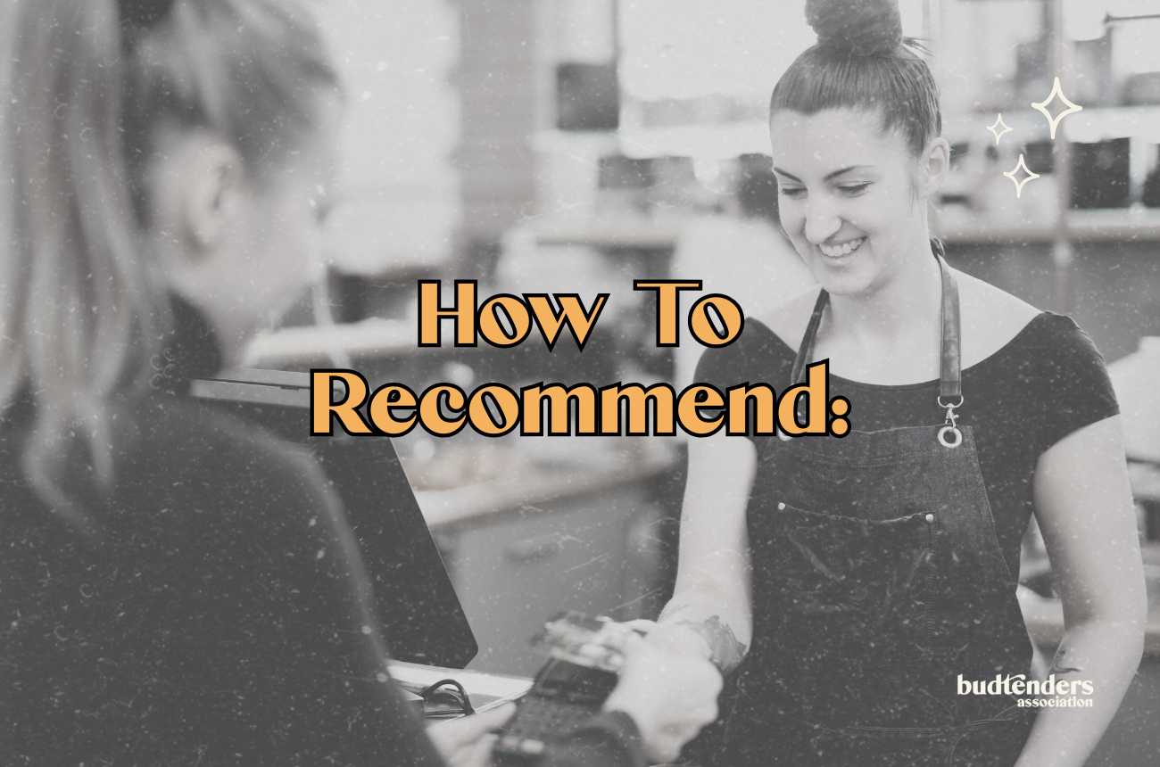 Two women buyinf things in a store with text, How to recommend